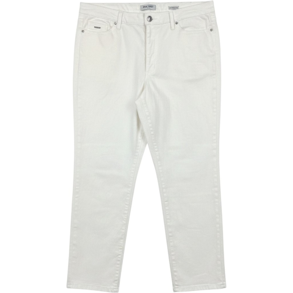 Nine West Jeans Women 16 Bright White Gramercy Crop Slim Fit Soft Twill DNWB2217